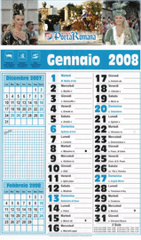 Calendario 2008 del Sestiere Porta Romana realizzato da LA NUOVA STAMPA