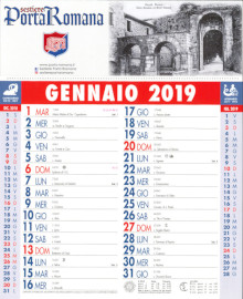 Calendario 2019 del Sestiere Porta Romana