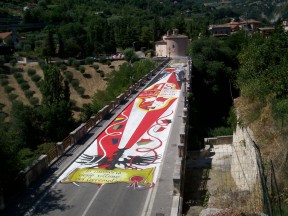 Il Disegno della Piazzarola ripreso dall'alto.