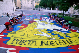 Pronti per tuffarsi. 'Risposta ironica al disegno di Porta Solest'.