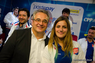 Alessandra Ercoli con il giornalista Peppe Ercoli.
