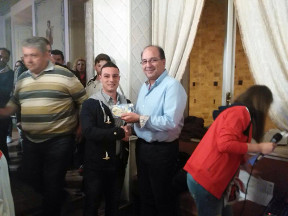 Premiazione di Alfonso Palumbo  vincitore della specialit di Singolo.