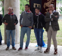 Il Caposestiere Pier Luigi Torquati presenta i cavalieri delle Quintane 2016 Fabio Picchioni e Lorenzo Melosso.