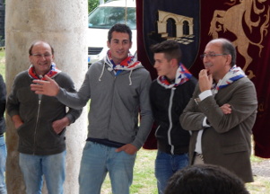 Il Cavaliere Fabio Picchioni si presenta ai sostenitori rosso azzurri intervenuti.