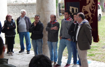 Franco Melosso presenta i cavalieri Fabio Picchioni e Lorenzo Melosso.