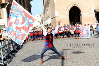 Il singolista Fabrizio Ercoli (9 classificato) durante le qualificazioni.