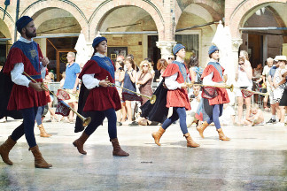 I musici in Piazza del Popolo.