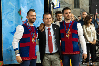 La premiazione dei doppisti Nicola Gattoni e Fabrizio Ercoli 2i classificati.