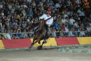 Emanuele Capriotti alla curva del 'Carmine'.
