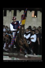 Emanuele Capriotti alla curva del 'Cassero'.