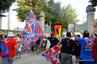 I festeggiamenti per la vittoria della Quintana di Agosto 2013.