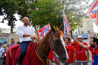 I festeggiamenti per la vittoria della Quintana di Agosto 2013.