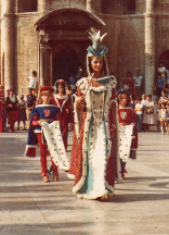 Diana Sansoni dama della Quintana del 1978.