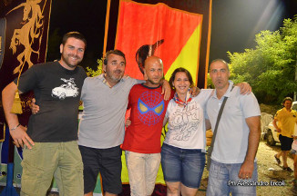 Foto ricordo con Emanuele Capriotti ed il Palio vinto alla Quintana di Agosto 2013.