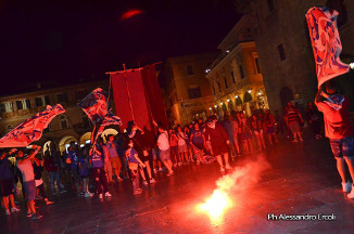 Festeggiamenti in Piazza del Popolo.