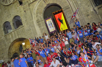 Festeggiamenti in Piazza del Popolo.