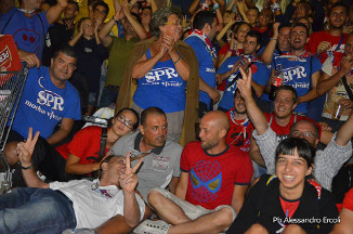 Festeggiamenti in Piazza del Popolo.