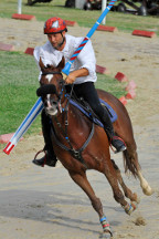 Emanuele Capriotti alla curva del 'Cassero'.