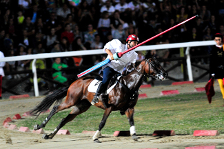 Emanuele Capriotti alla curva del 'Carmine'.