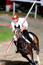 Emanuele Capriotti alla curva del 'Cassero'.