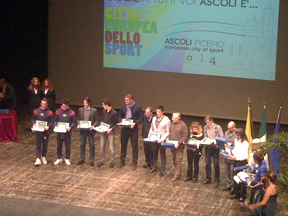 Premiazione dei Campioni d'Italia 2012 Ercoli Fabrizio e Nicola Gattoni specialit Coppia.
