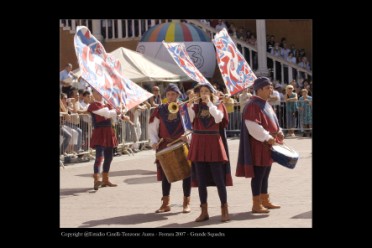 La Grande Squadra (5^ classificata) ed i Musici (10 classificati) durante la Qualificazione dei Campionati Italiani A1 di Ferrara 2007.