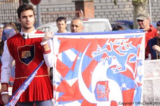 Il Singolista Fabrizio Ercoli (8 classificato) durante la Qualificazione dei Campionati Italiani A1 di Br (CN) 2011.