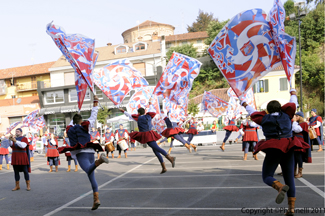 La Grande Squadra (4^ classificata) ed i Musici (3 classificati) durante la Qualificazione dei Campionati Italiani A1 di Br (CN) 2011.