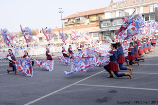 La Grande Squadra (4^ classificata) ed i Musici (3 classificati) durante la Qualificazione dei Campionati Italiani A1 di Br (CN) 2011.