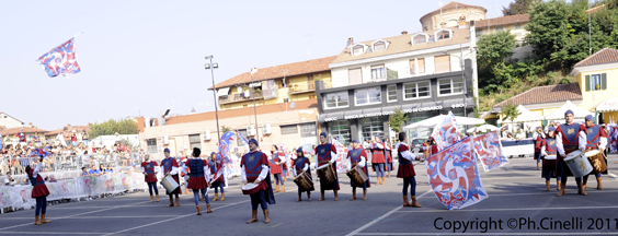 La Grande Squadra (4^ classificata) ed i Musici (3 classificati) durante la Qualificazione dei Campionati Italiani A1 di Br (CN) 2011.