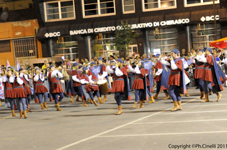 La Grande Squadra (4^ classificata) ed i Musici (3 classificati) durante la Finale dei Campionati Italiani A1 di Br (CN) 2011.