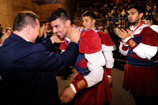 La premiazione della specialit Grande Squadra (3^ classificata).