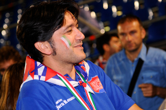 Il Responsabile Francesco Giantomassi festeggia il titolo di Campioni d'Italia 2014.