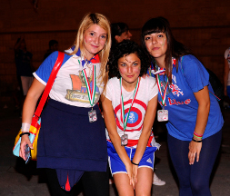 Chiara Drudi, Alessandra Aquilone e Valentina Corradetti festeggiano il titolo di Campioni d'Italia 2014.