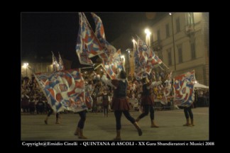 La Piccola Squadra 2^ classificata alle gare interne Sbandieratori e Musici del 2008.