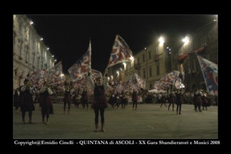 La Grande Squadra 2^ classificata ed i Musici 3 classificati alle gare interne Sbandieratori e Musici del 2008.