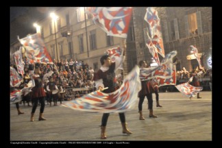 La Grande Squadra 2^ classificata ed i Musici 3 classificati alle gare interne Sbandieratori e Musici del 2009.