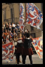 La Coppia formata da Fabrizio Ercoli e Nicola Gattoni 3^ classificata alle gare interne Sbandieratori e Musici del 2009.