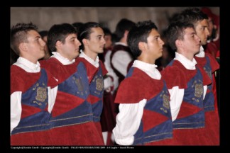 La Cerimonia di Premiazione durante le gare interne Sbandieratori e Musici del 2009.