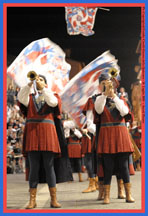 La Grande Squadra 2^ classificata ed i Musici 3 classificati alle gare interne Sbandieratori e Musici del 2010.