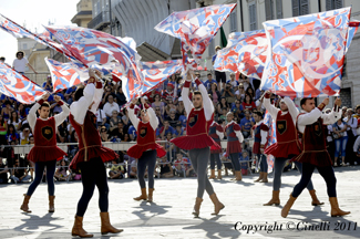 La Piccola Squadra 1^ classificata alle gare interne Sbandieratori e Musici del 2011.