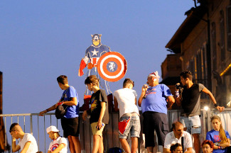 Tifosi rosso-azzurri.