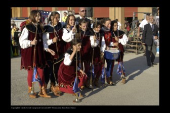 I festeggiamenti per il 3 posto sia nei Musici sia nella Grande Squadra ai Campionati Giovanili di Lugo 2007.