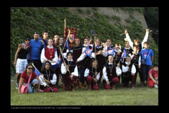 I festeggiamenti per il 3 posto sia nei Musici sia nella Grande Squadra ai Campionati Giovanili di Lugo 2007.