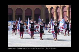 La Grande Squadra (3^ classificata) ed i Musici (3 classificati) ai Campionati Giovanili di Lugo 2007.