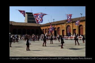 La Grande Squadra (3^ classificata) ed i Musici (3 classificati) ai Campionati Giovanili di Lugo 2007.