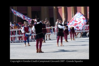 La Grande Squadra (3^ classificata) ed i Musici (3 classificati) ai Campionati Giovanili di Lugo 2007.