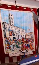 Palio dell'autore Marisa Calisti vinto nella Quintana di Luglio 2005 dall'Ascolano di Castignano Emanuele Capriotti (su Atlanda).