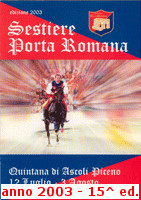 Giornalino 2003 del Sestiere Porta Romana