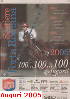 Auguri di Buon Anno 2005 inseriti sul quotidiano 'Il Messaggero'.